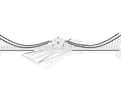 Roundabout bridge 3D model