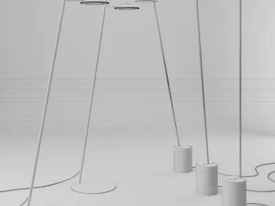 Circles and Rising Floor Lamp by Millelumen 3D model