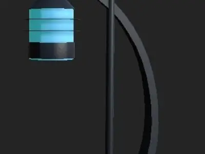 environment street light set Low-poly 3D model