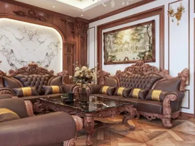 Classic Living Room 3D model