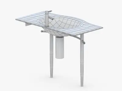 1562 - Sink Low-poly 3D model