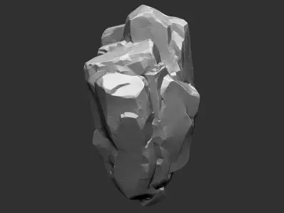 3D Suspended Mountain sculpt Zbrush 3D model