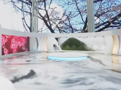 Virtual TV Studio 3D model