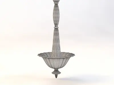 Fluted Murano Glass Chandelier 3D model
