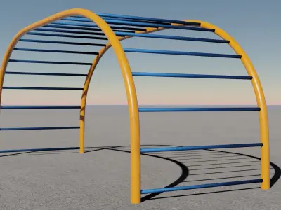 Playground 3D model play structure Low-poly 3D model