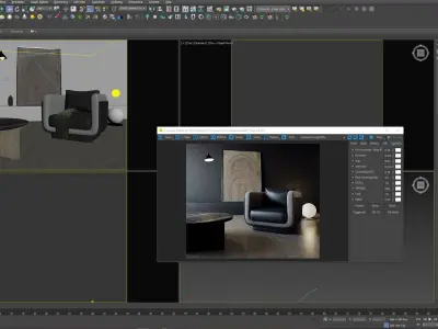 interior living room scene 53 3D model
