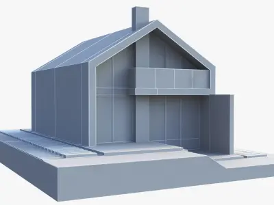 house Low-poly 3D model