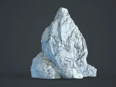 Boulders Collection PBR Game Ready stack of rocks Low-poly 3D model