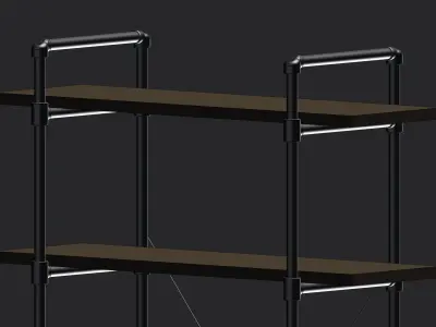 2nd Edition Office Supplies Series - Bookshelves and Work Desk 3D print model