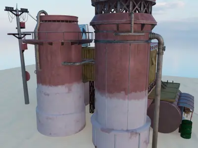 High-Rise Industry - The Towering Building of Production 3D model