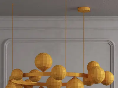 Ring Chandeliers 3D model