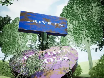 An Old Drive Through Low-poly 3D model