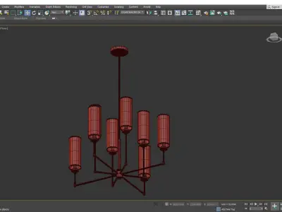 Ziyi Chandelier Low-poly 3D model