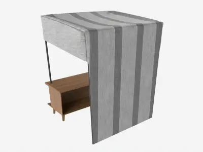 Market Fair Stall with Canopy 01 3D model
