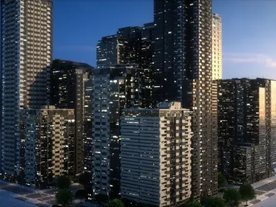 City Block Type B34 3D model