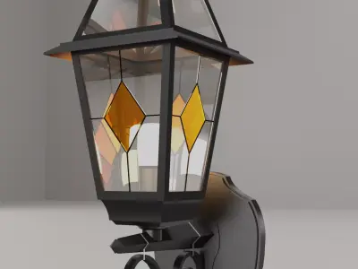 Street lamp Low-poly 3D model