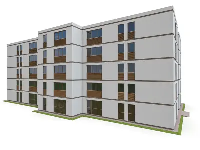 Apartment Block 3D model purchase