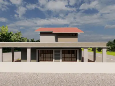 Casa Scene-villa-modern house 3D model