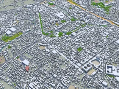 Hsinchu Downtown Taiwan Low-poly 3D model