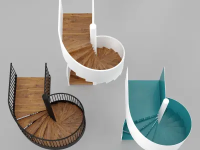 Spiral staircases 3D model