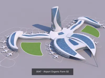 54 Buildings - Futuristic-Modern-Organic-Skyscraper - Big Bundle 3D Model Pack