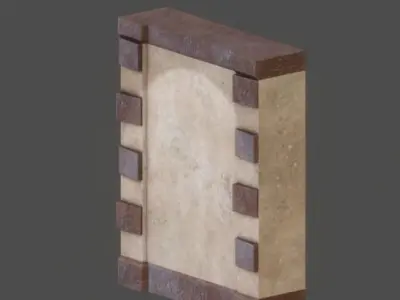 PBR Moist Wall Low Poly 3D Model Low-poly 3D model