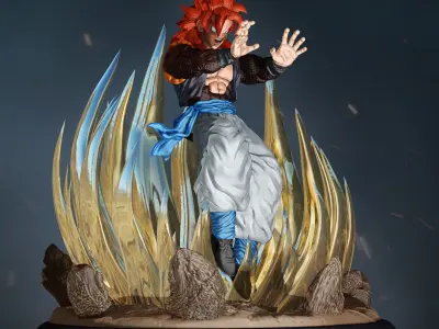 Gogeta ss4 3d print 3D print model