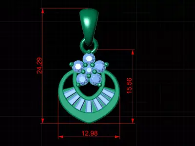 Pendant 3dm stl render 3D print model 3D print model