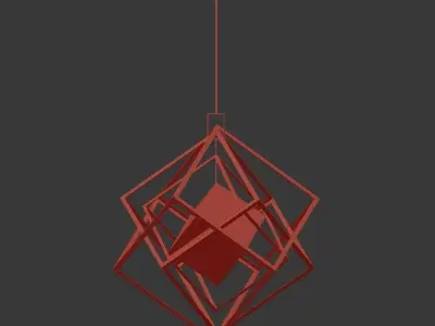 Cubist Small Chandelier 3D model