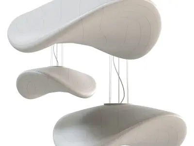  PENDANT LAMP SP BALANCE GRANDE BIANCO 3D model