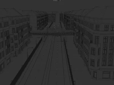 City Road Tunnel and Bridge 3D Model High Quality FBX OBJ 3D model