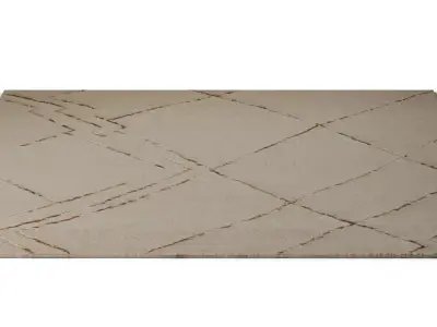 Modern Linear Vail Zig-Zag Area Rug in Caramel and Cream Low-poly 3D model