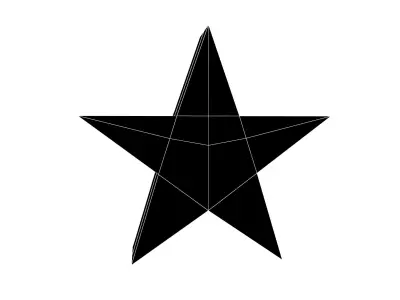 Star Shape v1 002 Low-poly 3D model