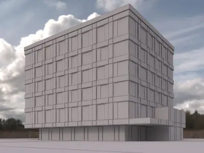 Modern Public Building 3D model