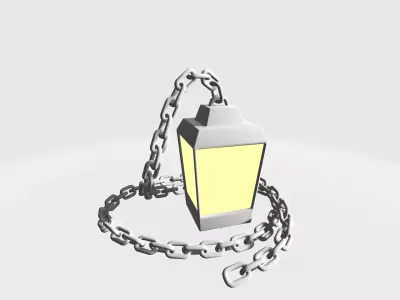 lantern with chain  Free 3D model