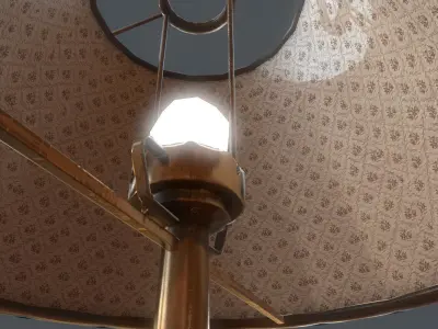 PBR Table lamp Low-poly 3D model