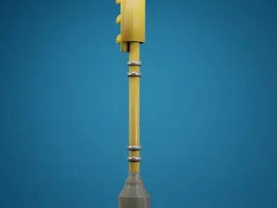 Traffic Light Prop Low-poly 3D model