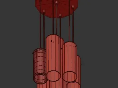 ISORA hanging light fixture glass tubes 3D model