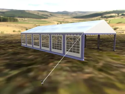 Large Outdoor MarqueeTent 3D model