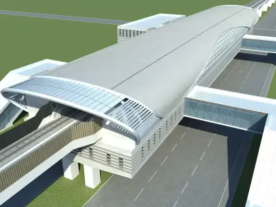Light Rail Station 2 3D model
