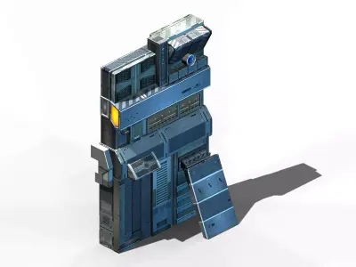 Machinery - wall 30 3D model