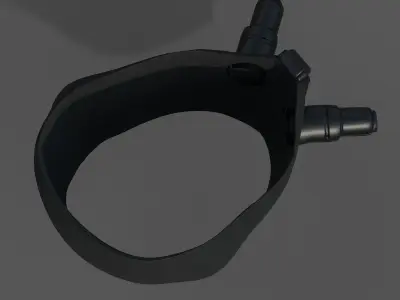 Gas mask respirator scifi futuristic  Low-poly 3D model