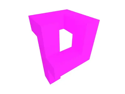 P Symbol v1 004 Low-poly 3D model