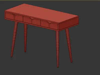 Neptune desk black 3D model