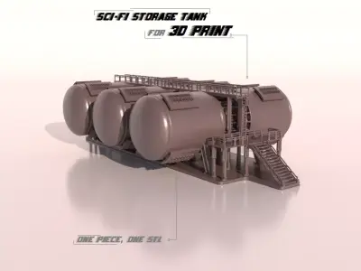 SCI-FI STORAGE TANK for 3Dprint 3D print model