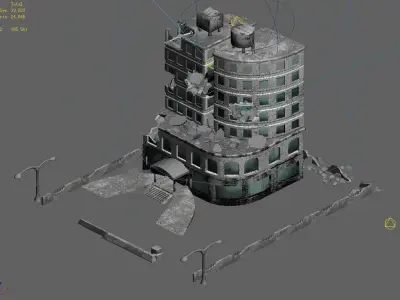 The future world - street waste 01 3D model