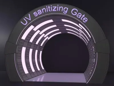 UV Sanitizing Gate Low-poly 3D model