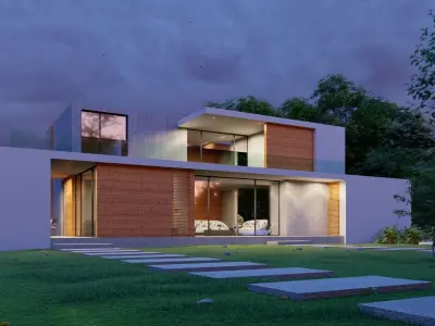 Excercise File for Model a House in SketchUp 2024 Tutorial Free 3D model