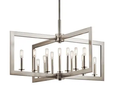13 - Light Candle Style Geometric Chandelier 3D model