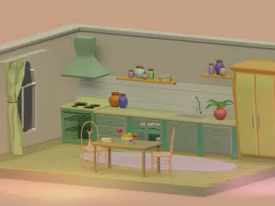 Tiny Kitchen 3D model